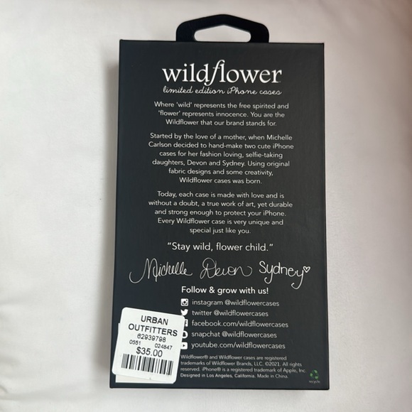 wildflower phone case - green hearts - Picture 2 of 2